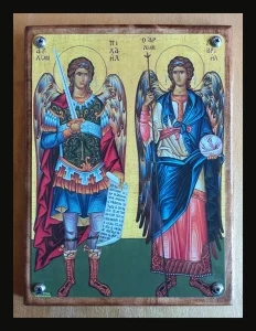 Sveti Arh. Mihailo i Gavrilo Ikona aluminijum drvo + poklon