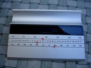 Aluminijumsko postolje za olovke, datumar i termometar
