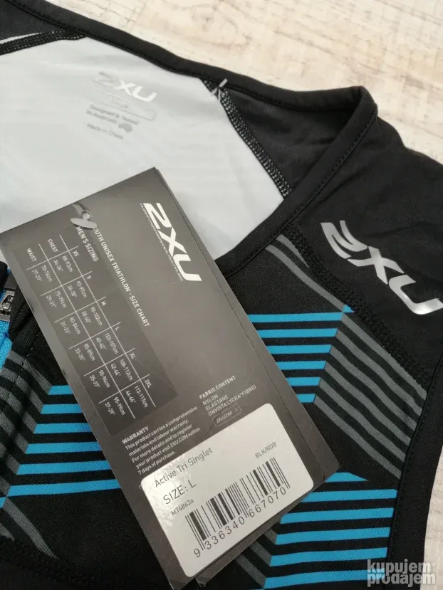 2XU Activ TRI SINGLET dres za triatlon veličina L
