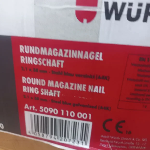 Wurth ekseri za pištolje 2.1mm x 38mm