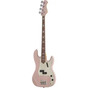 Harley Benton MV-4P Shell Pink Bass Gitara