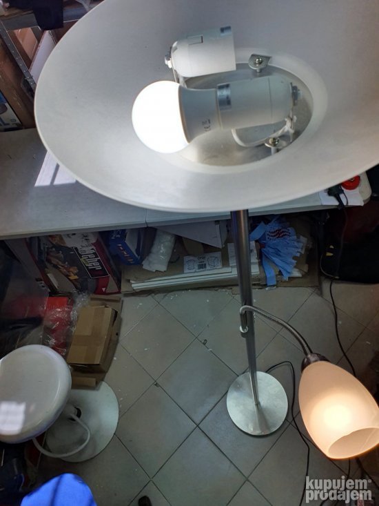 Podna Lampa Metal- Staklo 2x E27-1x E14 A+ - Reality Gerry