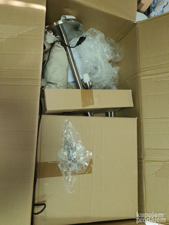 Podna Lampa Metal- Staklo 2x E27-1x E14 A+ - Reality Gerry
