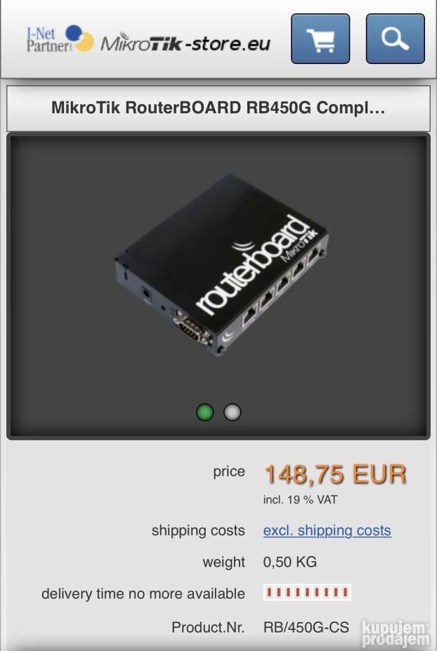 MikroTik RouterOS RB450G- Akcija