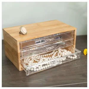 Estia  ES02-17699  kutija za nakit bambus 24.5x11cm 3 fioke