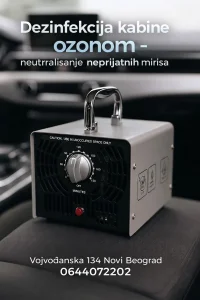 Dezinfekcija kabine ozonom (neutrališe neprijatne mirise)