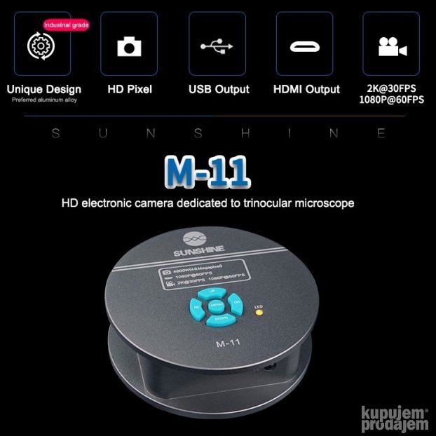 HD Kamera za mikroskop Sunshine M-11 HDMI 2K@30FPS 1080P@60F
