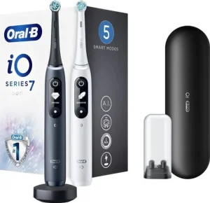 Oral-B Io Series 7 Duo Black Onyx & White Alabaster Magneti