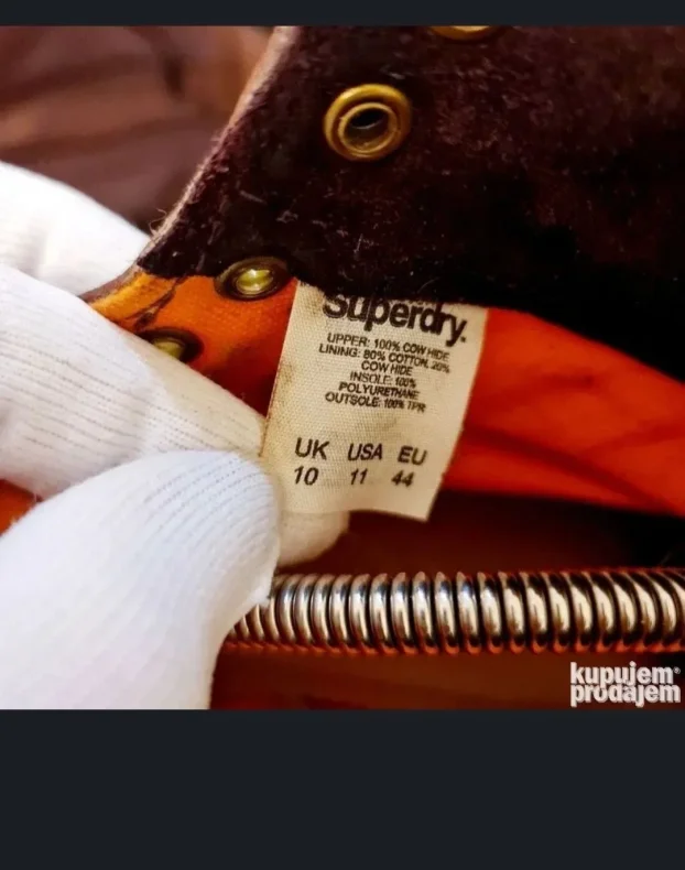 Original SUPERDRY PREMIUM muš kožne čizme 44/29cm