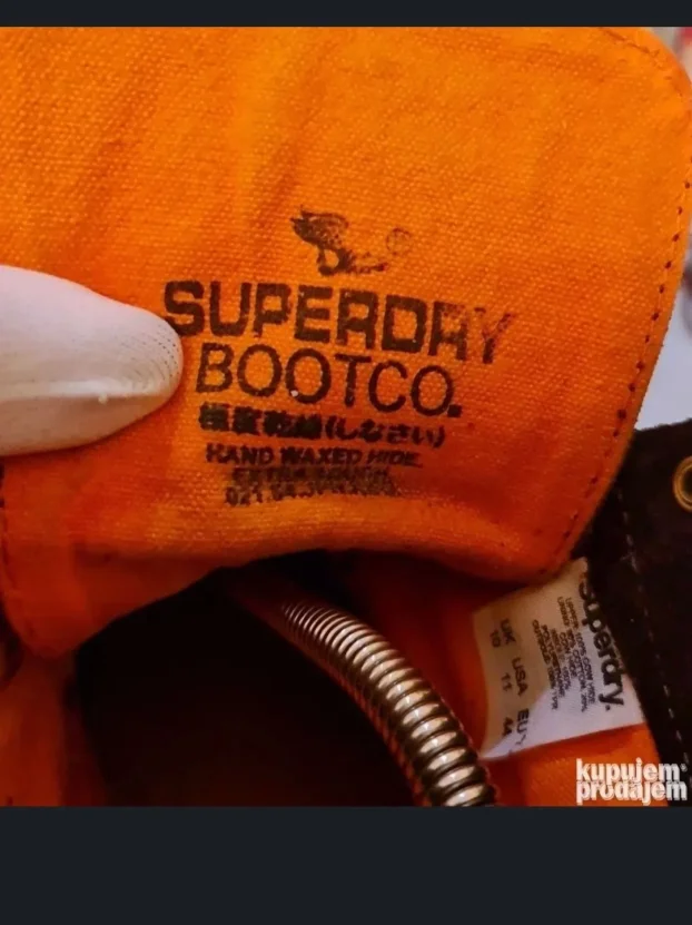 Original SUPERDRY PREMIUM muš kožne čizme 44/29cm