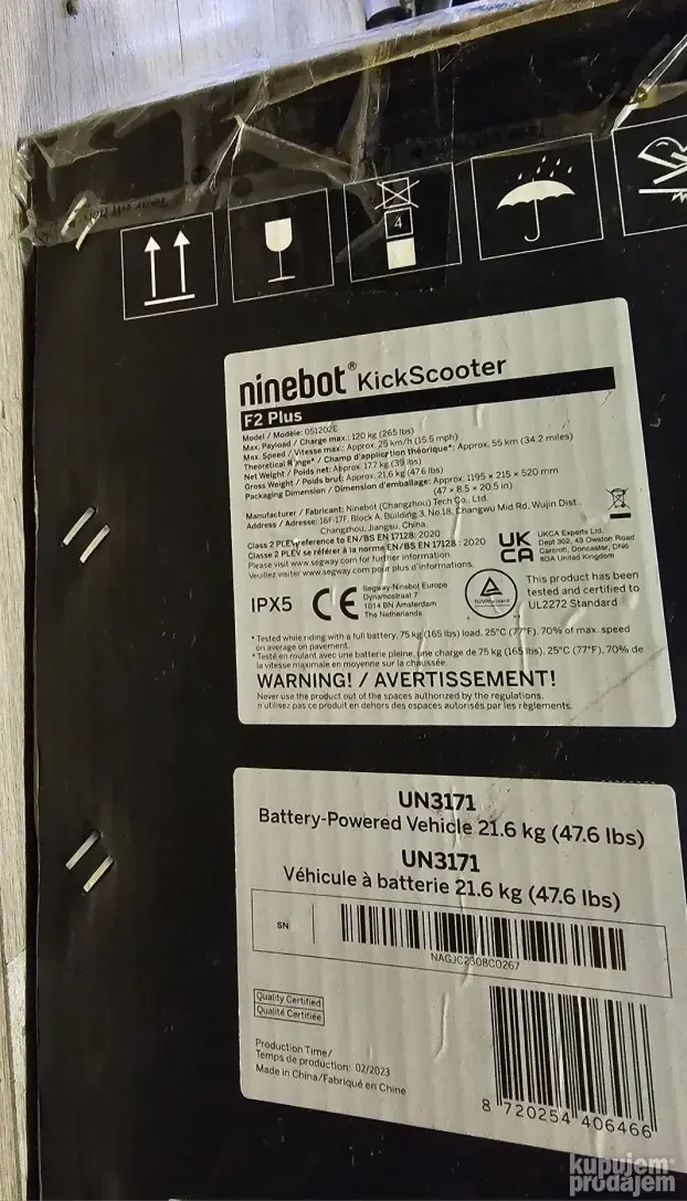 Segway F2 Plus E KickScooter električni trotinet neotvoren
