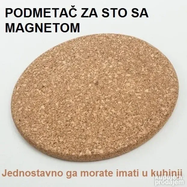 Podmetač za šerpe od plute sa magnetom