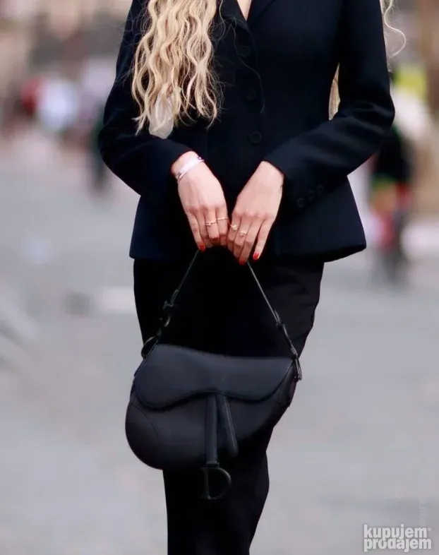 Christian Dior Saddle Bag all black - t.me/edluxuryladies