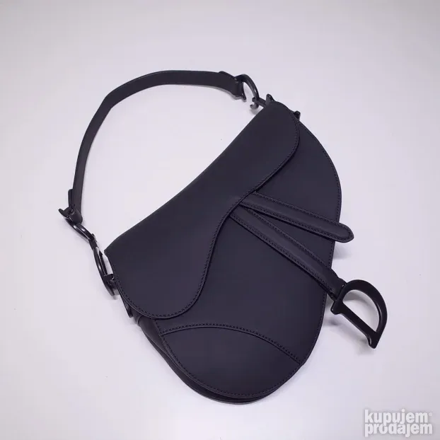 Christian Dior Saddle Bag all black - t.me/edluxuryladies