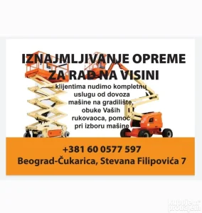 NAJAM platformi za rad na visini, dizalice, korpe, zabe