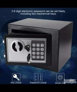 Sigurnosni sef na šifru; elektronski + 2 ključa;