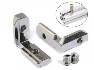 Unutrašnji 8mm T-slot ugaonik za 3030 EU alu profil