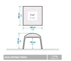 Dnevni boravak za kampovanje za 10 osoba