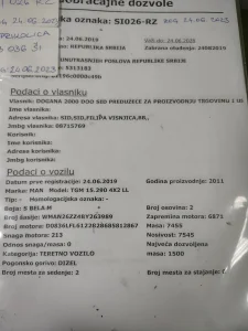 Prodajem kamion MAN  TGM sa prikolicom