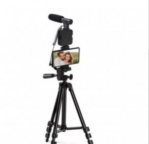 Set tripod-držač za mobilni i kameru sa mikrofonom i svetlom