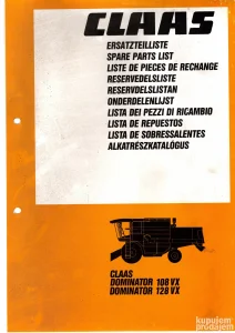 Claas Dominator 108 128 VX Katalog delova
