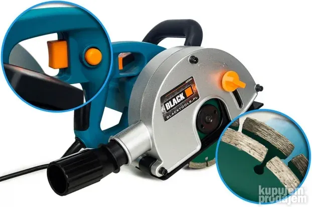 Cirkular za zidove Šlicerica BLACK 3000W(42350) NA LAGERU!