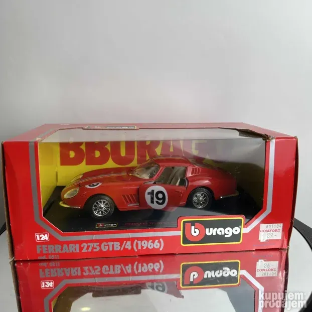 FERRARI 275 GTB 4 z roku 1966 (kovové - žádný plast ! ) - BURAGO
