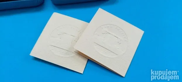 Dve kutije za srebrnjake sa serifikatima