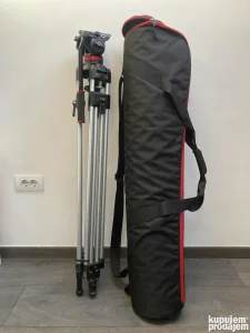 manfrotto stativ + video glava + torba