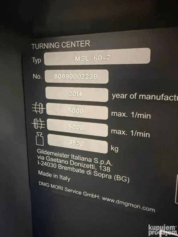 DMG MSL 60-7 dugostružni automat do fi50mm