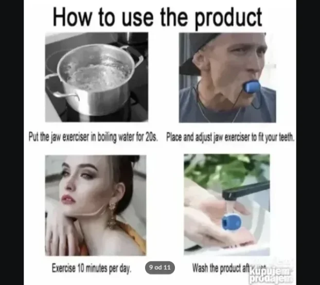 Ojačivač vilice Guma za vilicu JAWLINE Jačanje Vilice