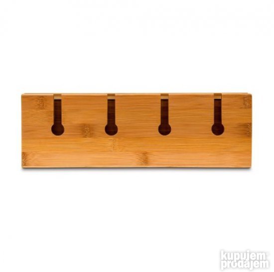 Polica za Vino i Case od Bambusa 17x37x11.5cm - Relaxdays