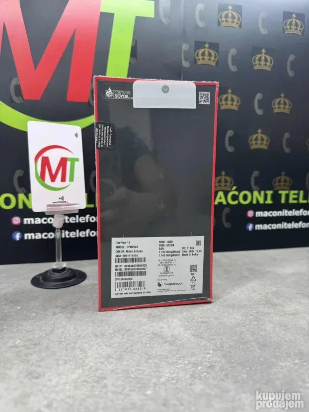 OnePlus 13 16/512GB Black Eclipse Novo Vakum