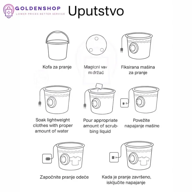 Mini prenosiva mašina za brzo pranje veša