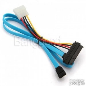 SAS 29pin SCSI na SATA 7pin kabl, sa LP4 4pin molex-om