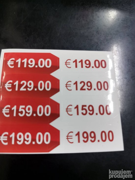 naljepnica ze cena EVR