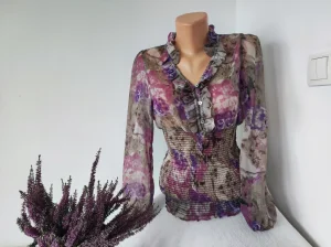 FLAME prozirna bluza sa zabicama vel M 38/40