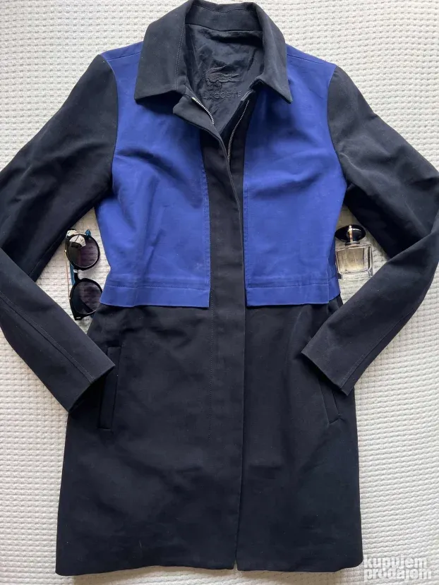 LACOSTE ORIGINAL zenski teget plavi kaput mantil 36 ili S