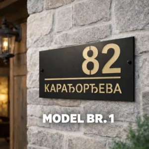Kućni broj - Pločica za vrata - Poštansko sanduče