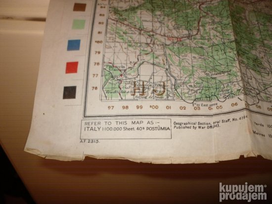 Topografska karta WW2