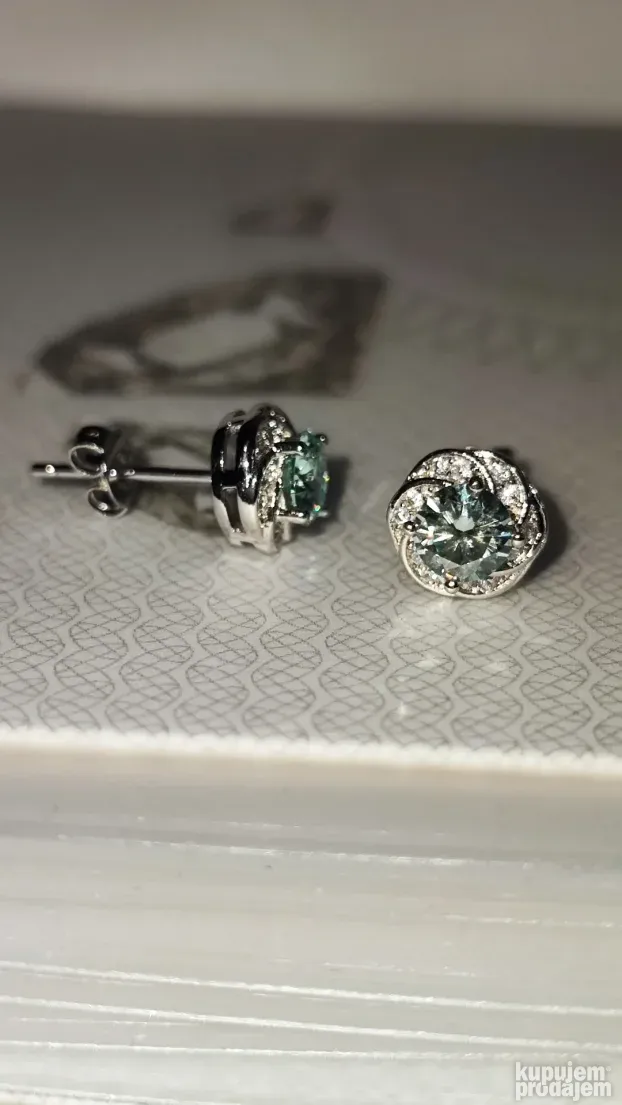 TOP 6 S925 mindjuse Mojsanit Dijamanti 0,5CT - 5mm X 2