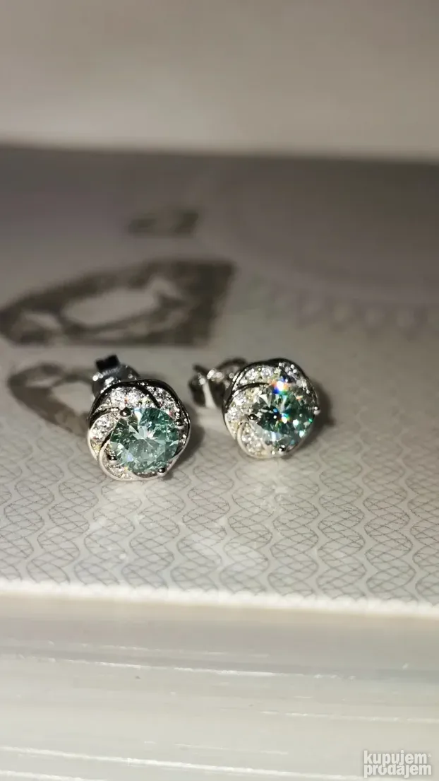 TOP 6 S925 mindjuse Mojsanit Dijamanti 0,5CT - 5mm X 2