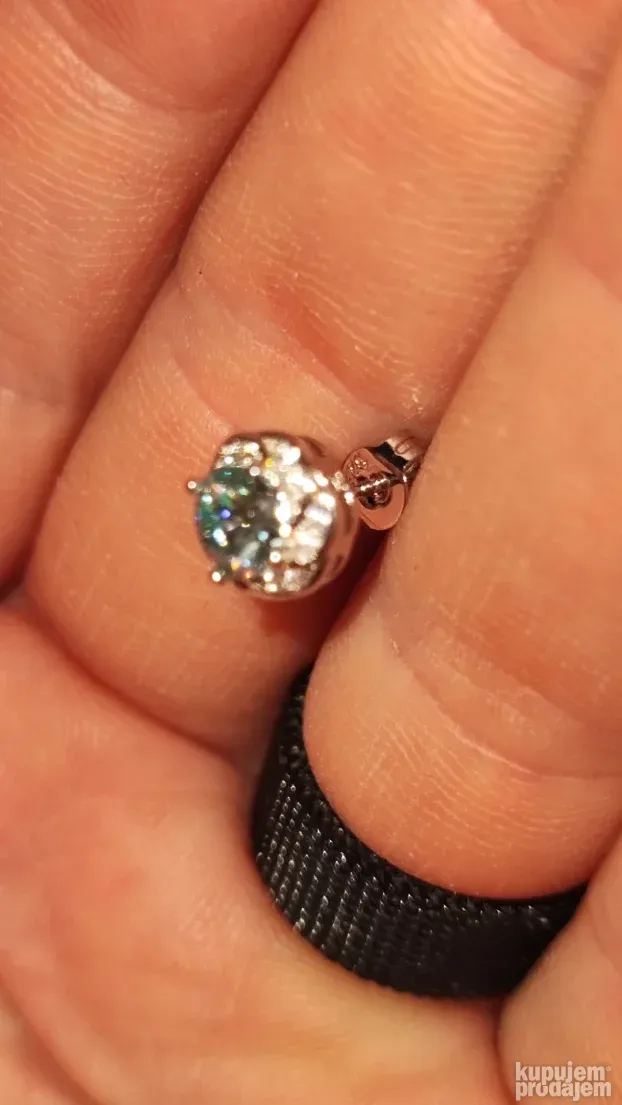TOP 6 S925 mindjuse Mojsanit Dijamanti 0,5CT - 5mm X 2
