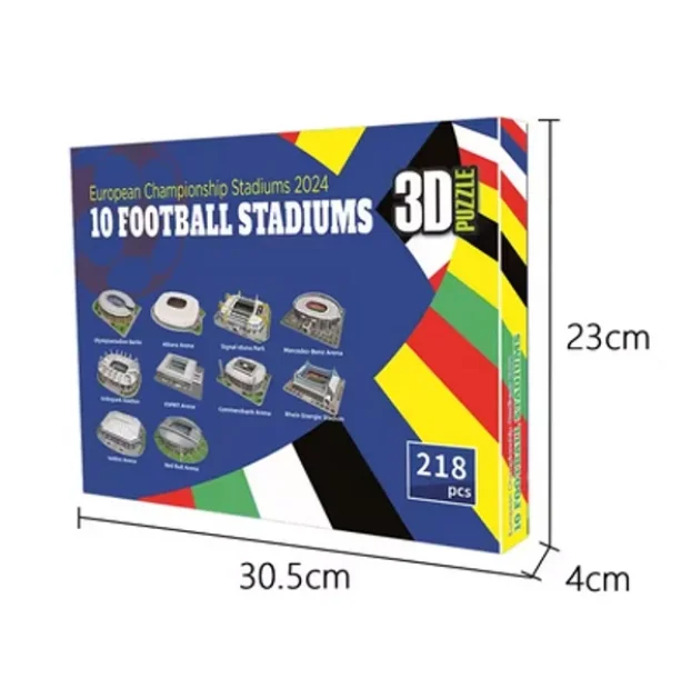 3D Puzzle 10x Stadiona, EURO 2024.