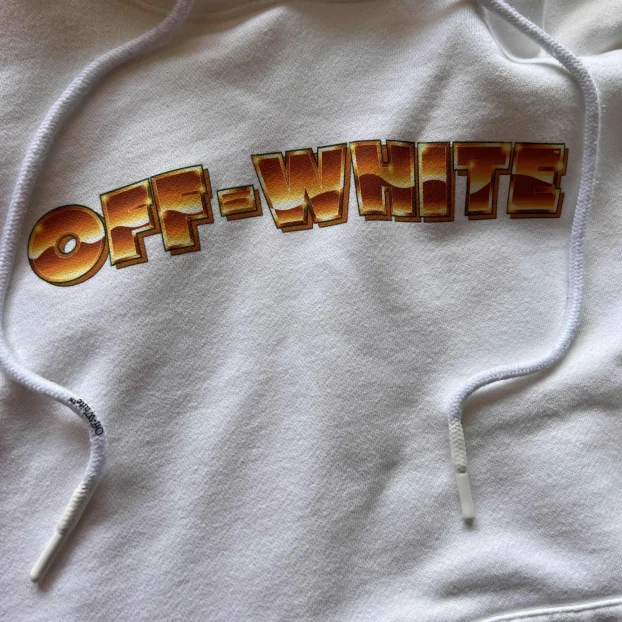 OFF WHITE ORIGINAL muski beli duks sa kapuljacom 2XL
