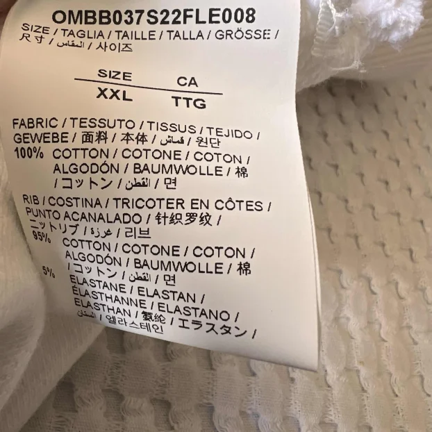 OFF WHITE ORIGINAL muski beli duks sa kapuljacom 2XL