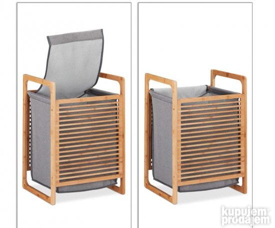 Korpa za Ves 35x40x60cm od Bambusa 43L - Relaxdays