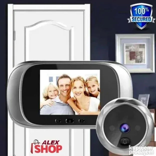 Digitalna špijunka i zvono za vrata sa kamerom i ekranom