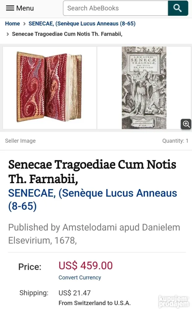 Senecae Tragoediae cum Notis by Th. Farnabii 1678