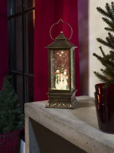 Konstsmide LED fenjer sa vodom Snowman, toplo bela
